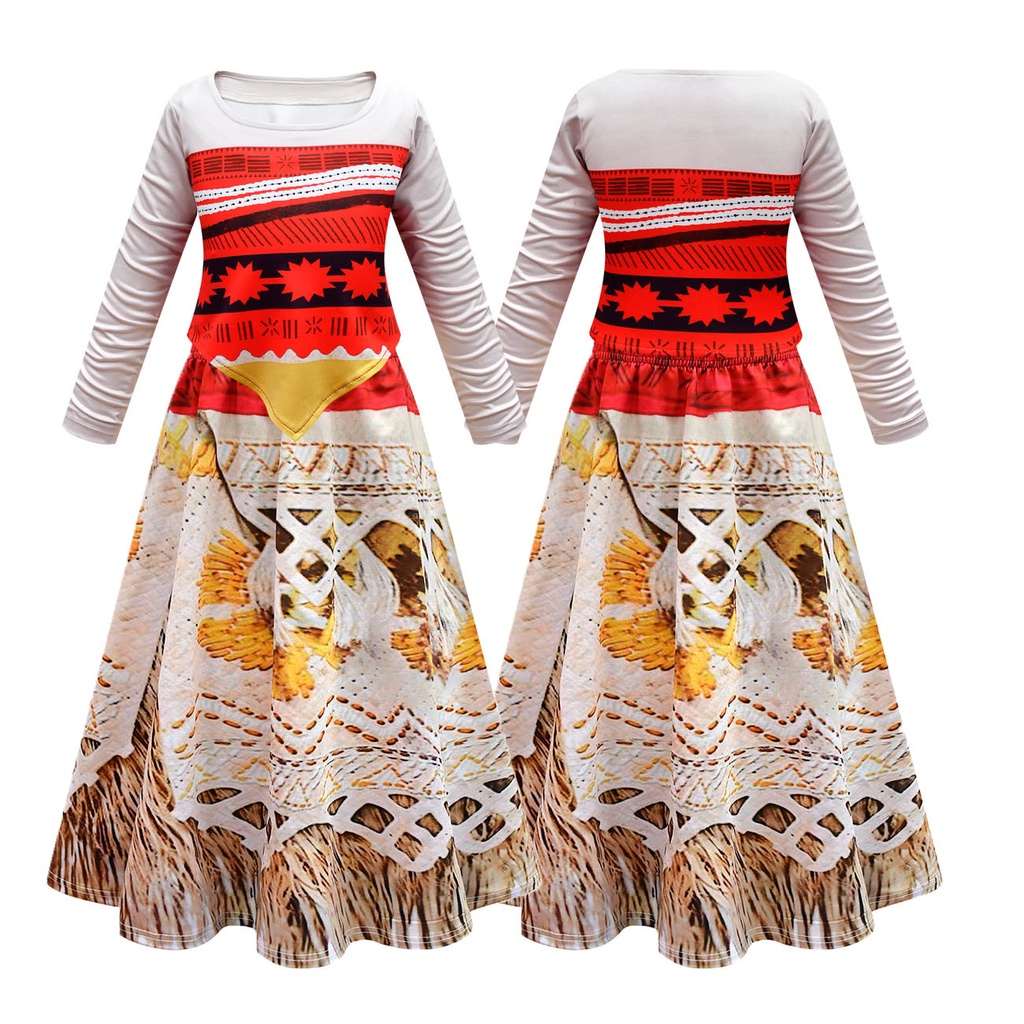 4pcs Moana Set Costume for Girls 1 2 3 4 5 6 7 8 9 10 Year Old Moana ...