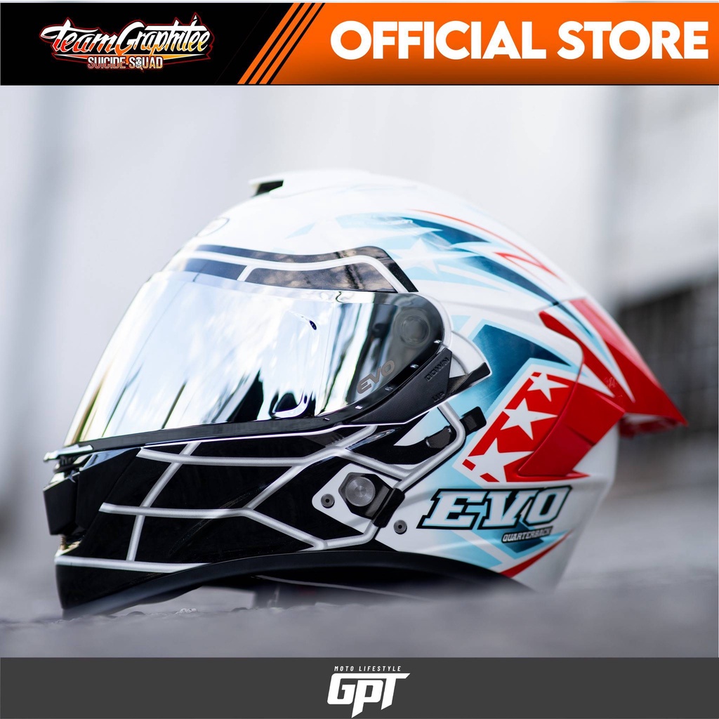 EVO Helmets GT-PRO QUARTERBACK Full Face Dual Visor With Free Clear ...