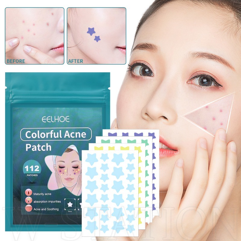 112Pcs Colorful Star Acne Patch / Mini Invisible Pimple Acne Removal ...