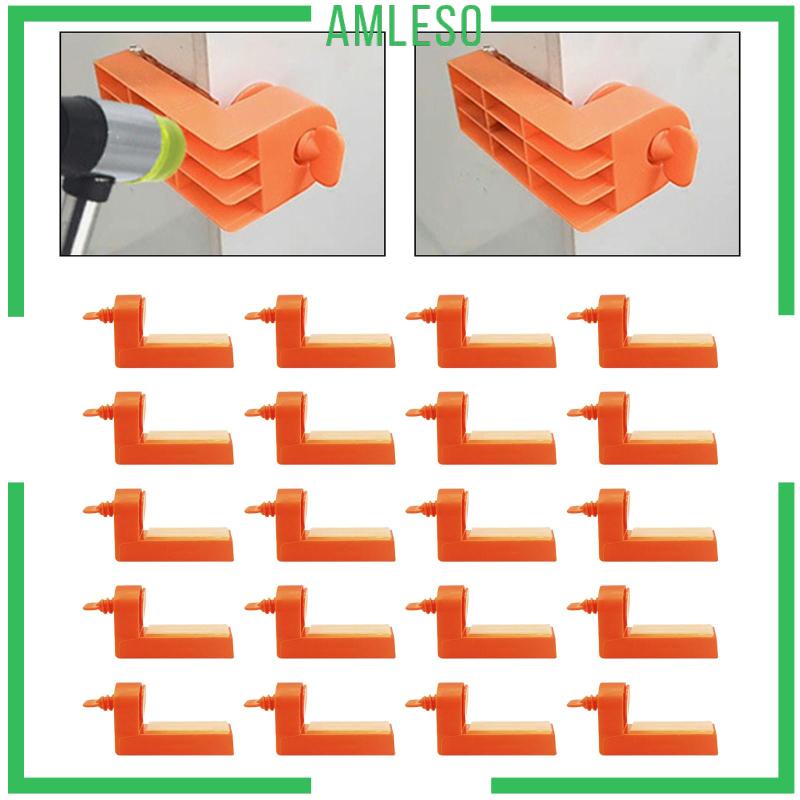 [Amleso] 20x Tile Leveler System Right Angle Adjustment Floor Wall