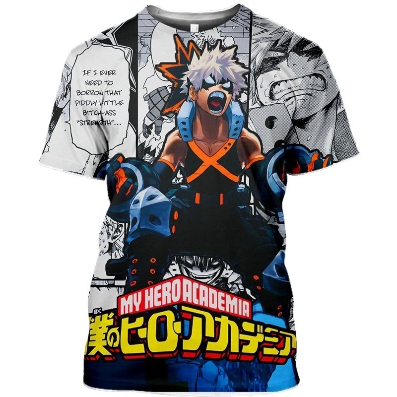 cool Japanese Anime My Hot Hero Academia T Shirt Women Kawaii Midoriya ...