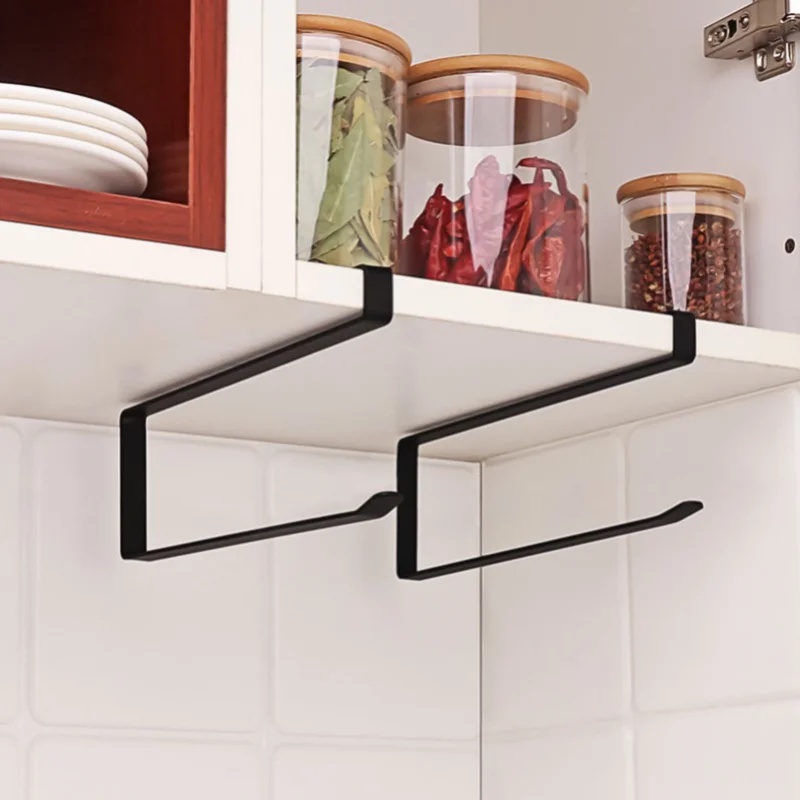 1PCS Kitchen Paper Towel Rack Perforation-free Hanging Storage Rack ...