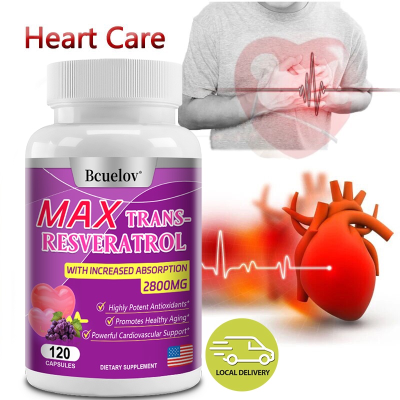 Bcuelov The largest trans resveratrol, used for antiaging, heart