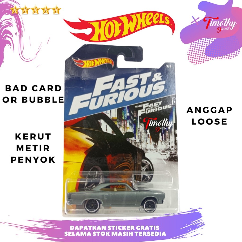 Hot Wheels Fast & Furious - Plymouth Road Runner 1970 CUSTOM - Échange De Roues Super