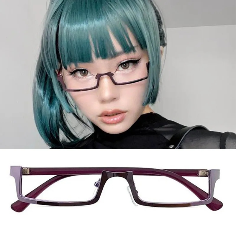 Anime Jujutsu Kaisen Glasses Maki Zenin Half Frame Eyewear Unisex