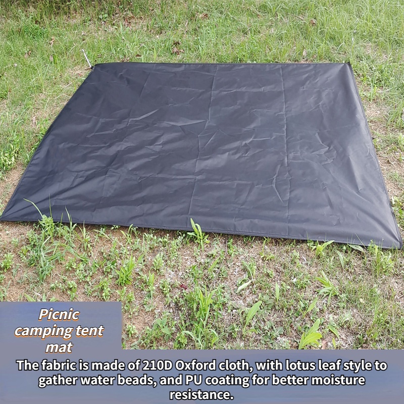 Outdoor moistureproof mat picnic mat camping Oxford cloth black PU