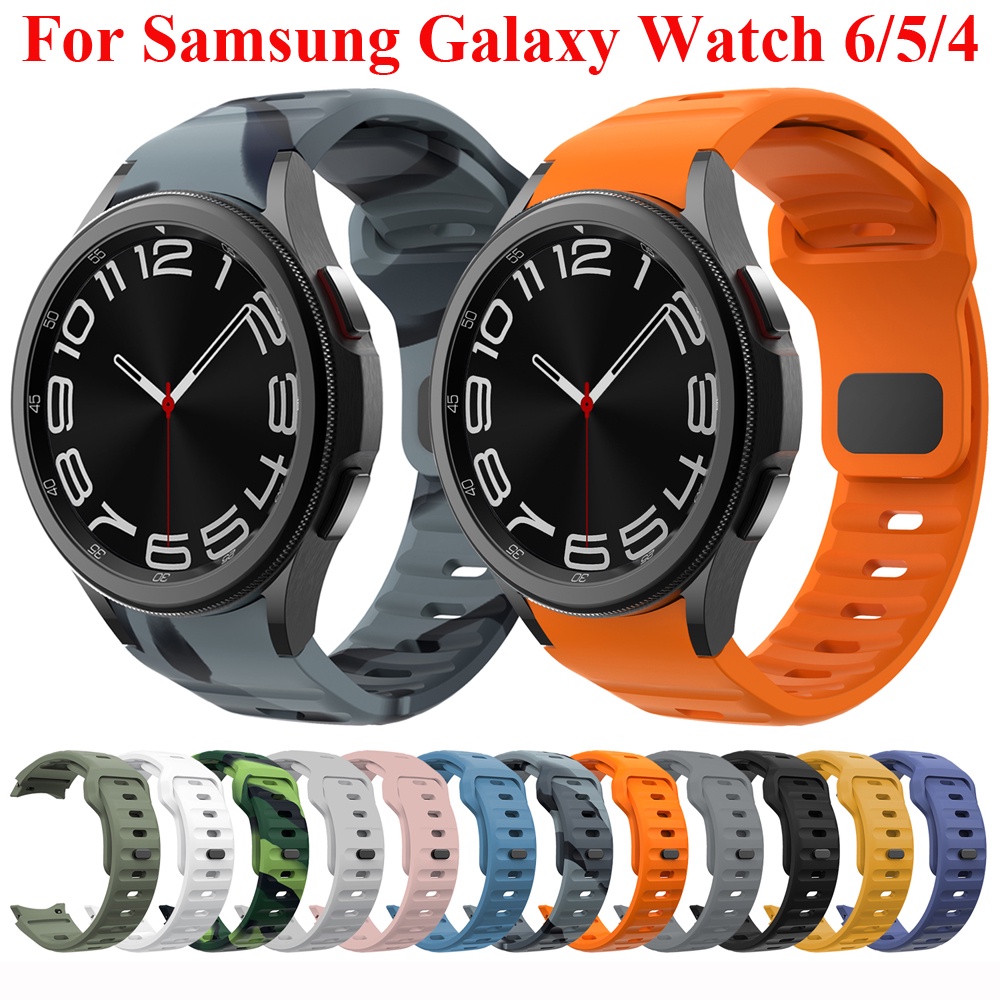 Silicone Strap For Samsung Galaxy Watch 6/5/4 44mm 40mm pro 45mm Sport 20mm Watchband Bracelet