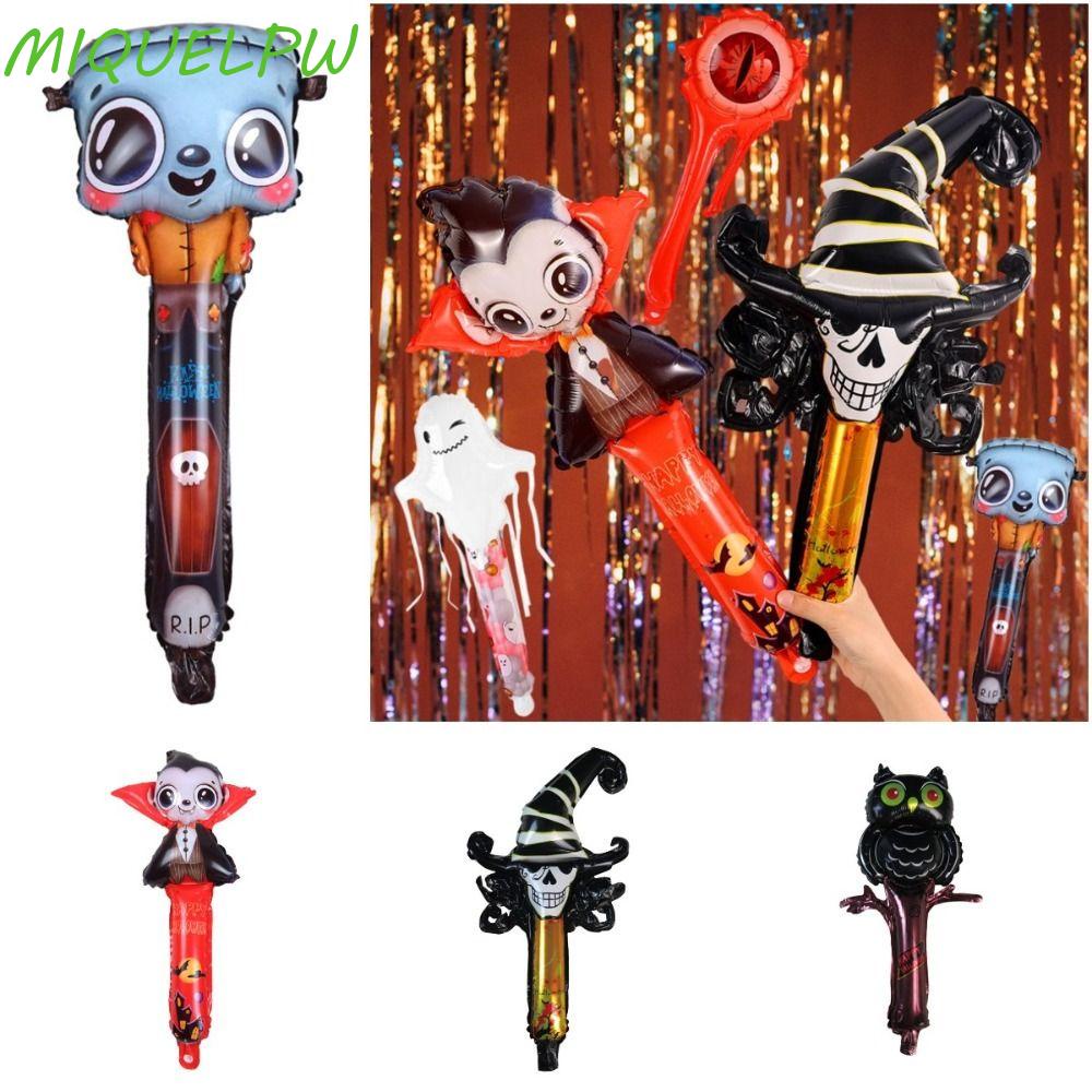 MIQUELPW Pumpkin Inflatable Stick, Pumpkin Ghost Spider Roll Skull