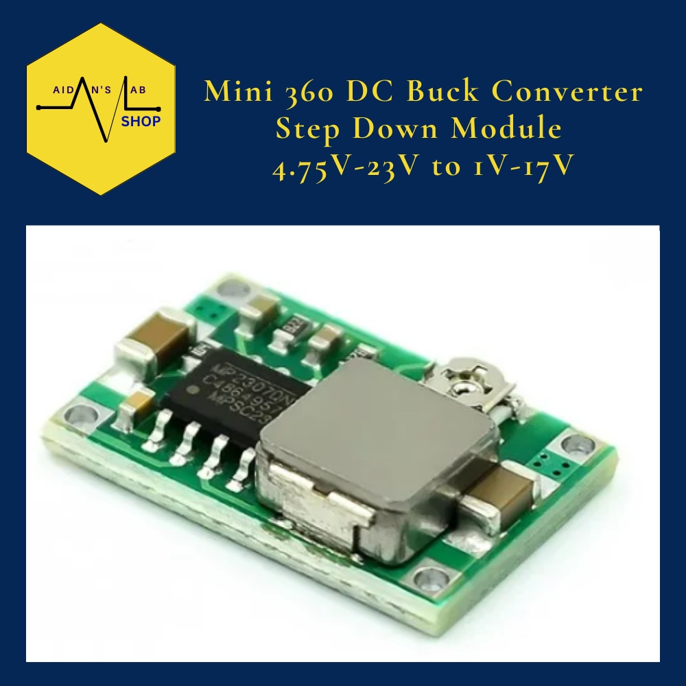 Mini 360 DC Buck Converter Step Down Module 4.75V-23V to 1V-17V ...