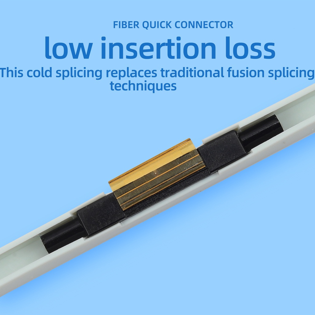 5PCS Fast Connector Bare Optical Fiber Cold Connector Drop Cable Splice ...