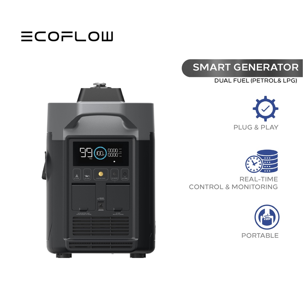 EcoFlow Smart Generator (Dual Fuels Petrol & LPG) Shopee Philippines