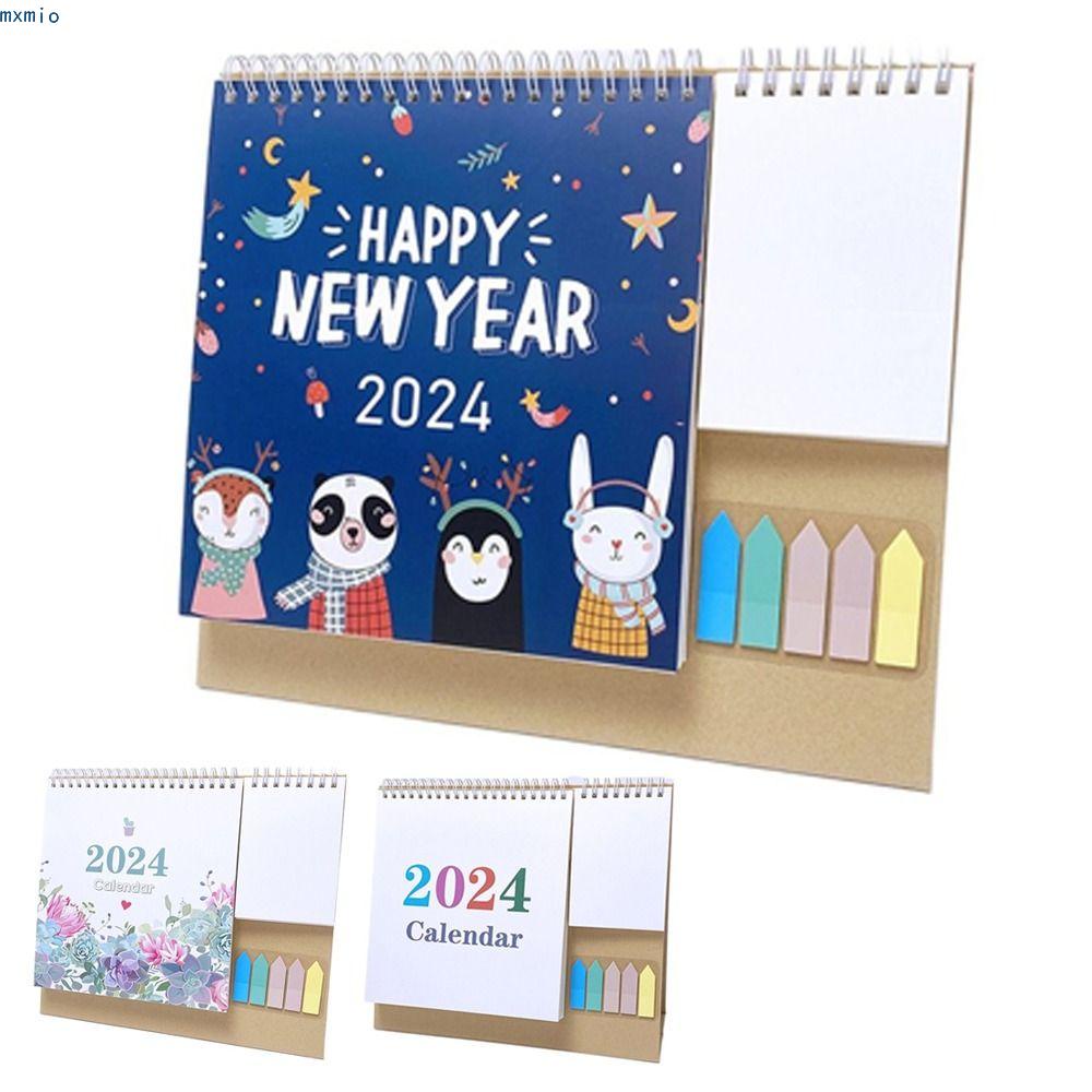 MXMIO 2024 Desktop Calendar, Creative Jan 2024 Dec 2024 Standing Flip