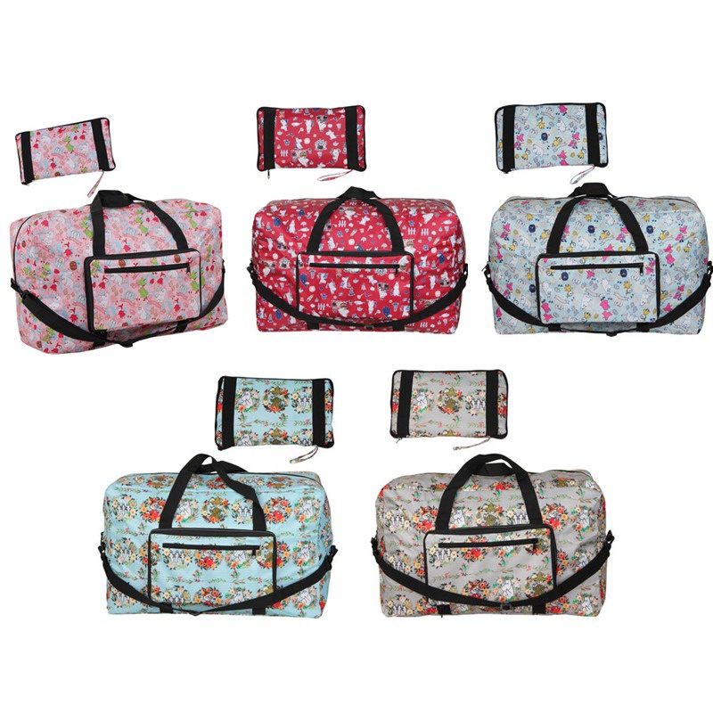 Moomin Foldable Folding Trolley Travel Bag Anime Kawaii Tote Duffle Bags Women Crossbody Hand