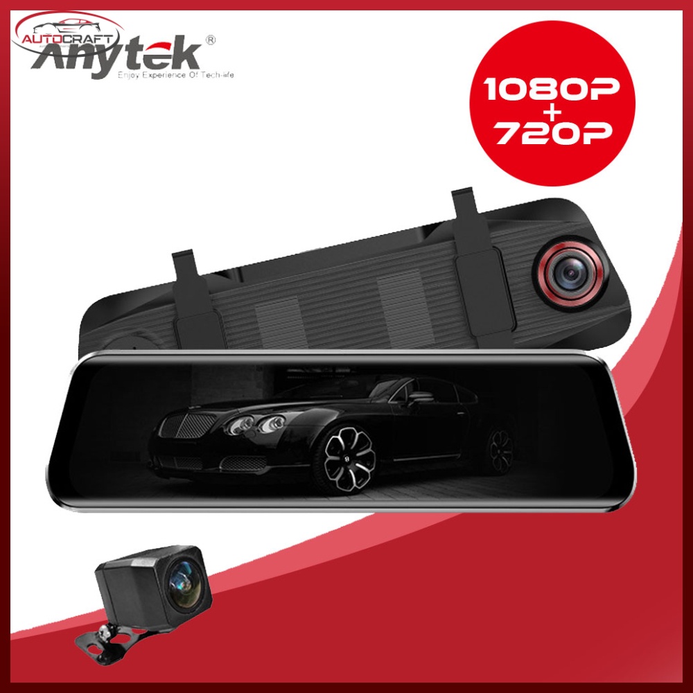 Autocraft PH Anytek T11 2 Camera Rearview Full Touch Screen Dashcam ...