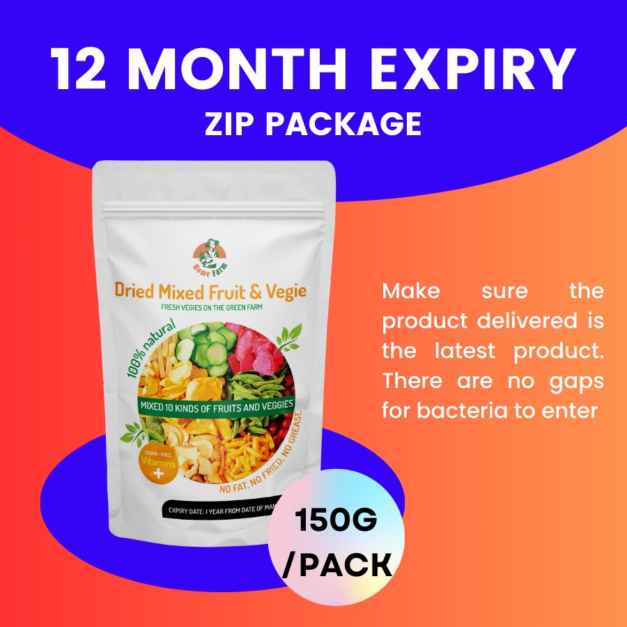 Home Farm vegetable and fruit chips Dried Fruits Veggie Crisps Mixed 10