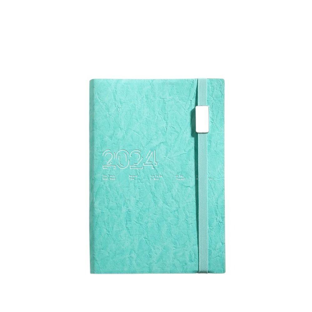 DAPHNE 2024 Agenda Book, PU Leather Stationery Calendar Book, A5 Daily