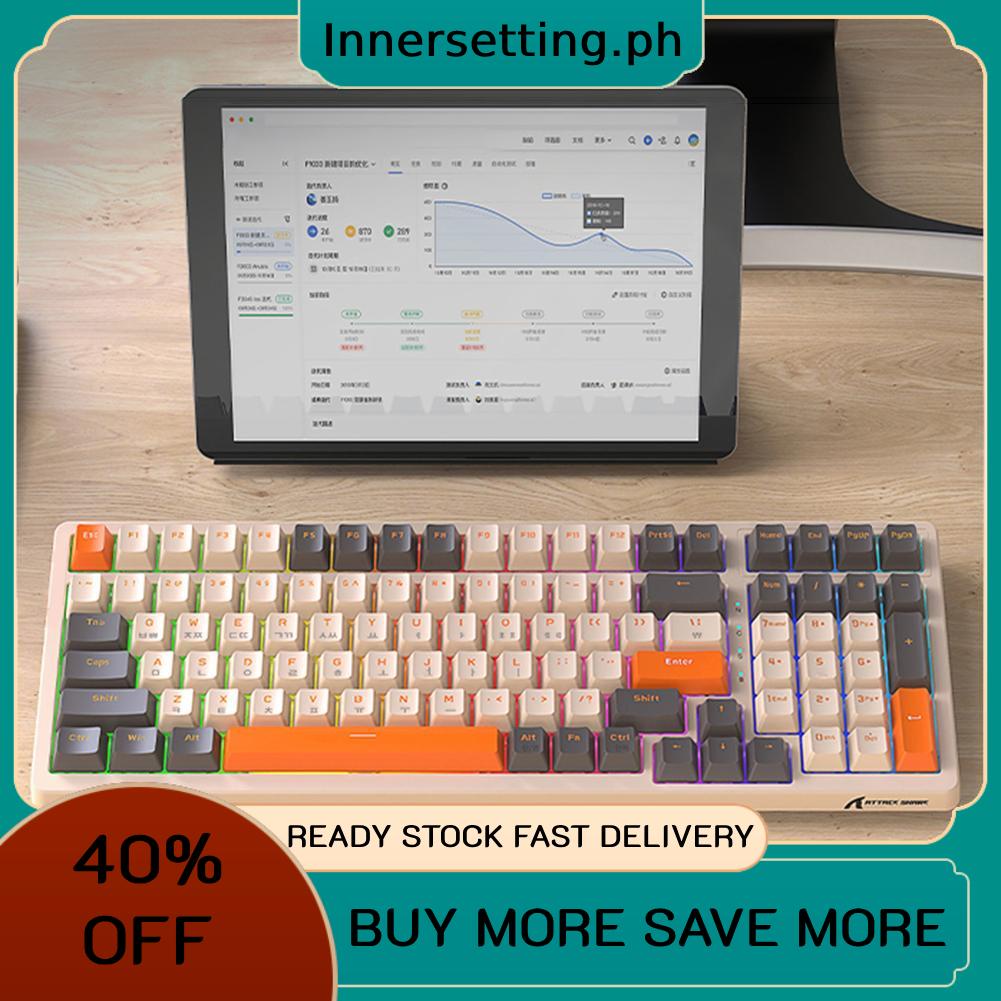 RGB Backlight Mechanical Keyboard 100 Keys K98 HotSwap Keyboard USB