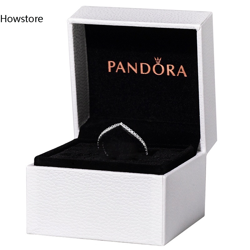 Pandora Promise Ring with box Adjustable Ring V shape Ring Promise Ring