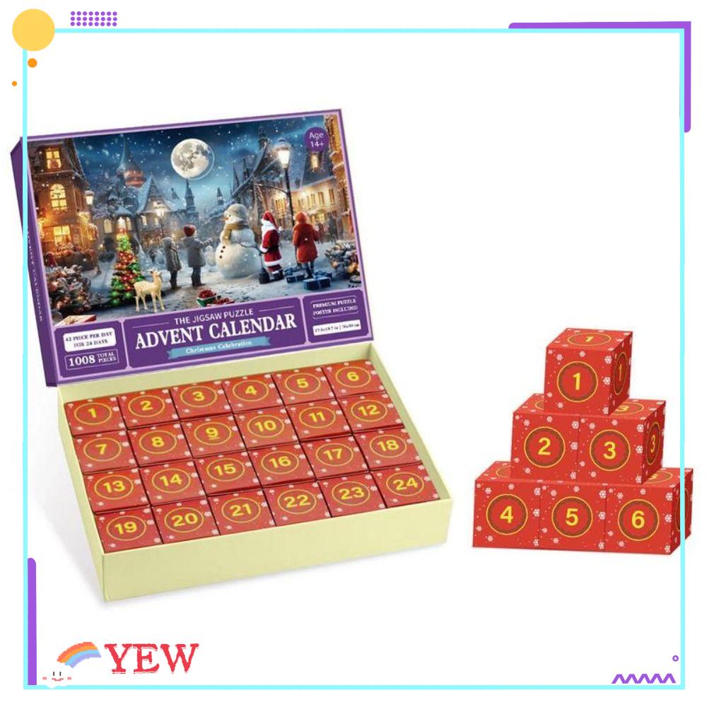 YEW Countdown Advent Calendar, Christmas 2024 Jigsaw Puzzle, 1008pcs 24