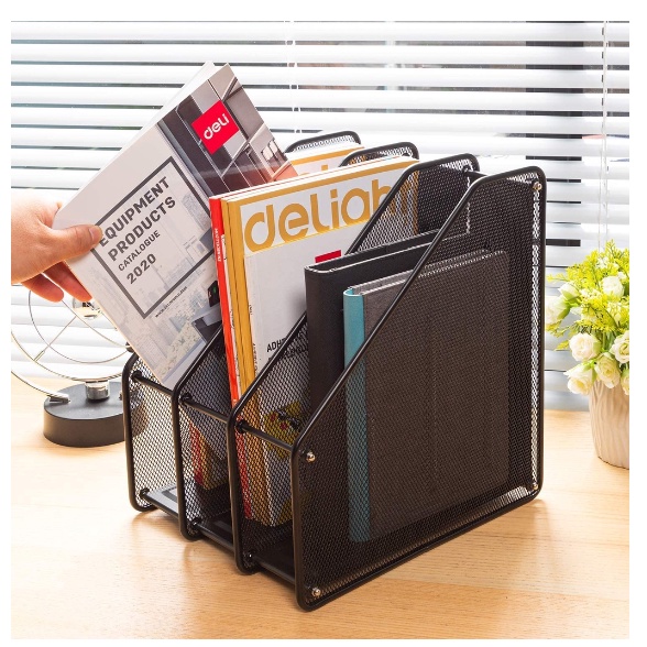 Desk Organizer Paper Tray with 3Tier Desktop File Organizer | Shopee ...