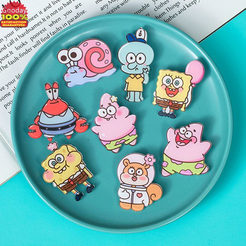 GD Ins Cute Badge SpongeBob Brooch Bag Accessories Acrylic Decoration ...