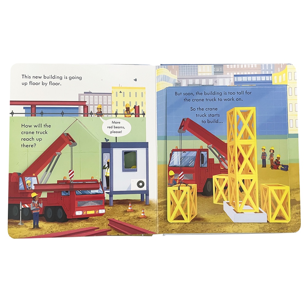 Usborne Peep Inside How A Crane Works 3D Flip Book Children Educational ...