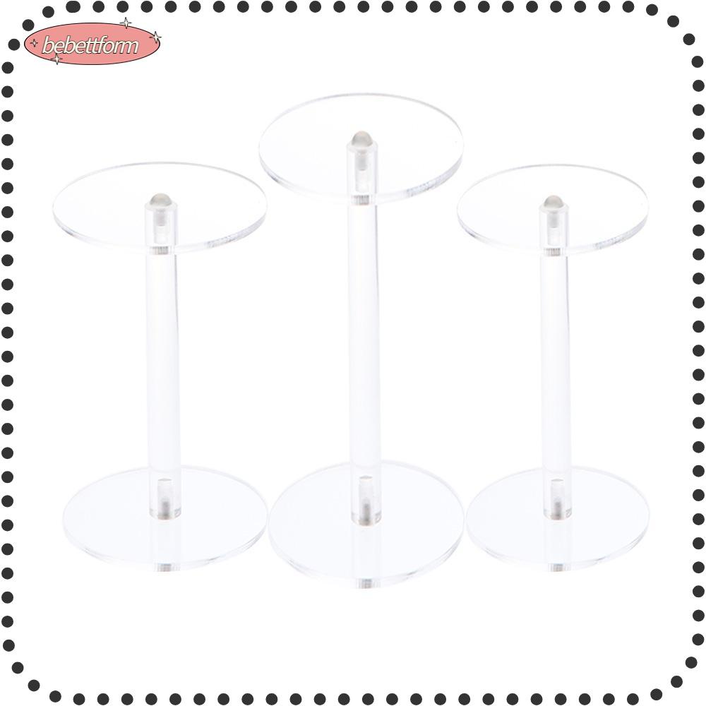 LUCKY 3pcs Pedestal Display Stand, Acrylic Round Riser Stands, Desktop