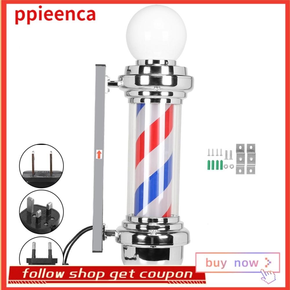 Ppieenca 68cm LED Barber Shop Sign Rotating Illuminating Pole Bright ...