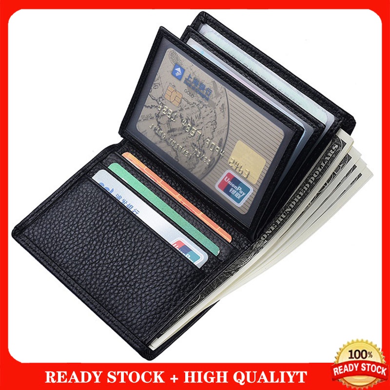 Genuine Leather Multi-card Card Holder Driving Permit and ID Card Slots ...