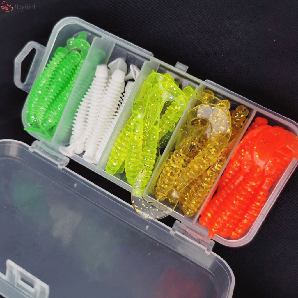 Plastic Worms Kit Soft Baits Simulated Sea Insect Design Lures Bait ...