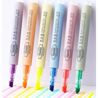 5pcs/lot Double Head Highlighters Art Marker Highlighter Pens Pastel  Markers Watercolor Fluorescent Drawing Pen