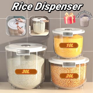 10kg Rice Food Storage Container Kitchen Dispenser Insect-proof W/Cup