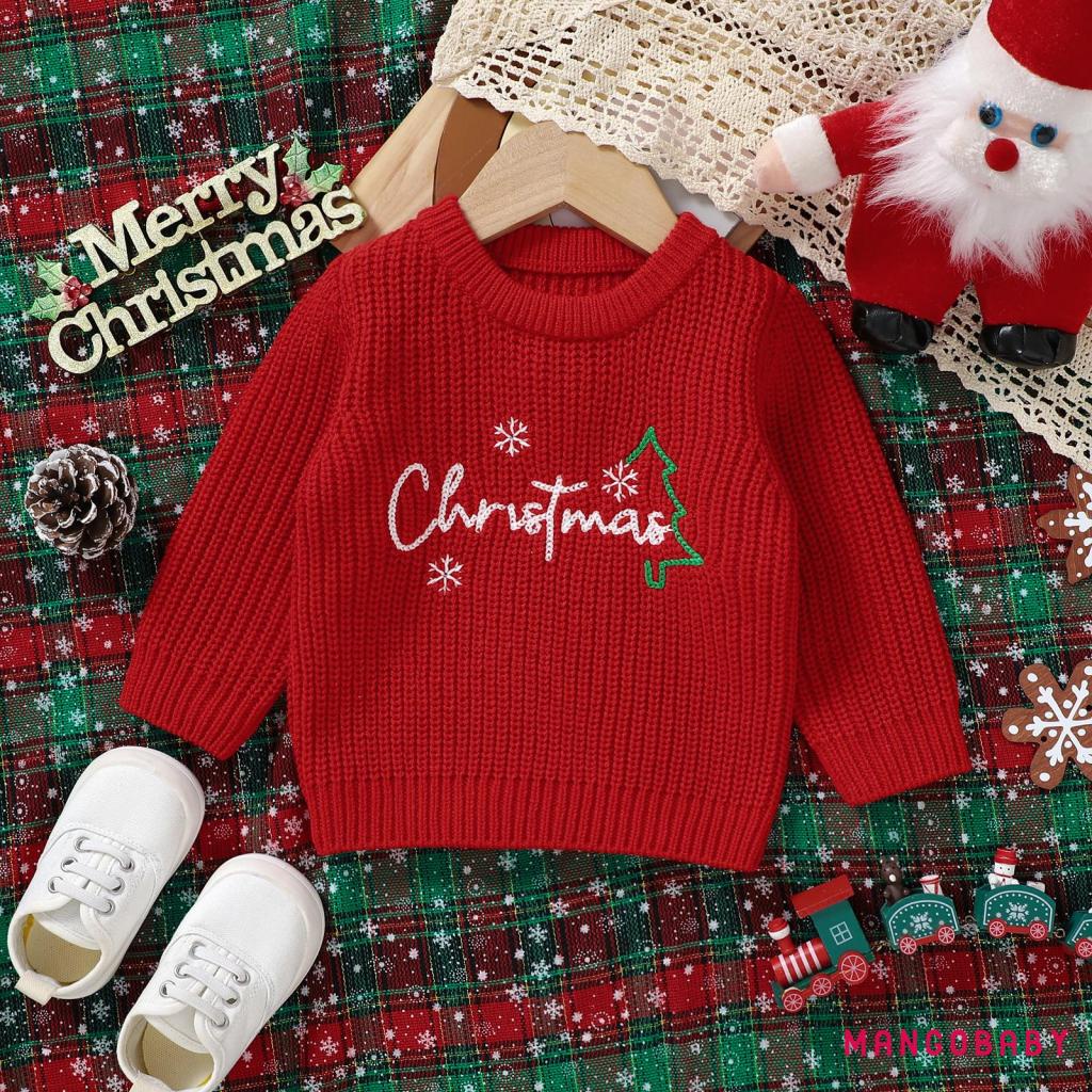 MGG-Baby Girl Sweater Long Sleeve Crew Neck Flower Letters Winter Warm ...