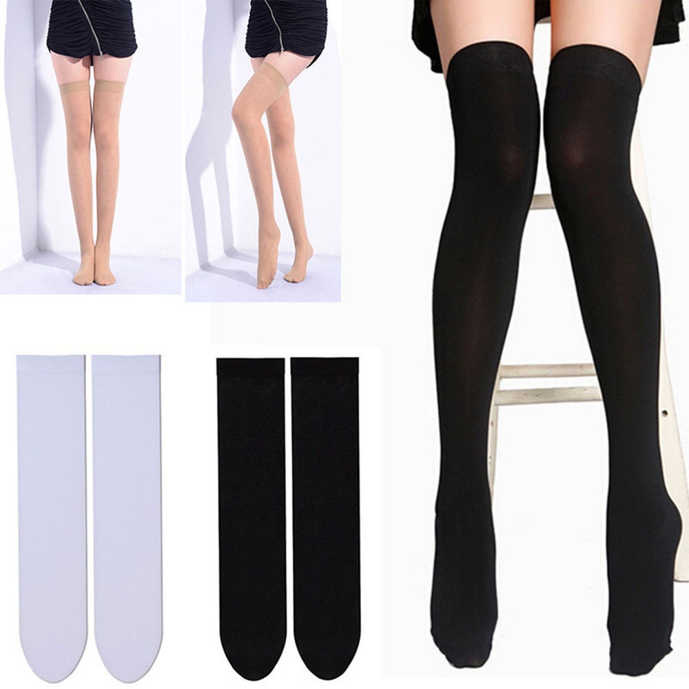 BLUEVELVET 1Pair Practice Sexy Stocking Skinny Black White Skinny ...