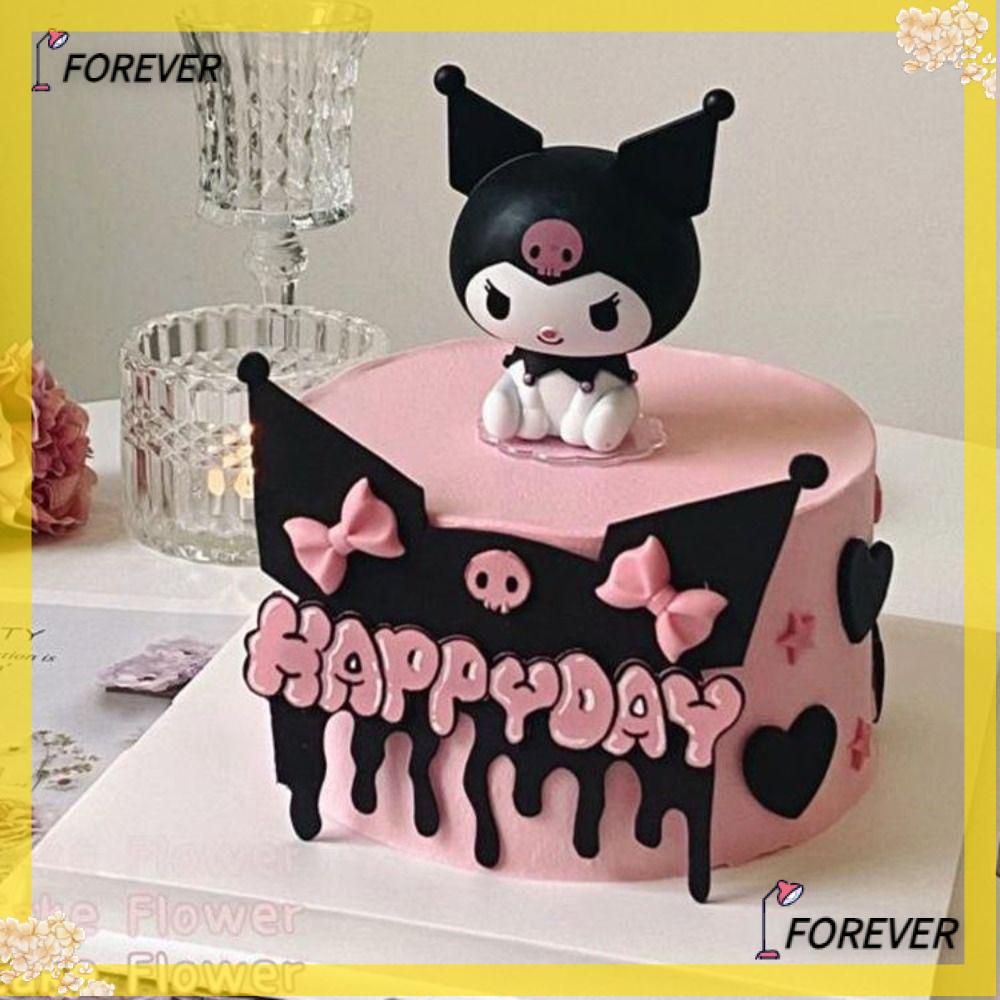 FOREVER Kuromi Cake Topper, Happy Birthday Decoration Acrylic Kuromi