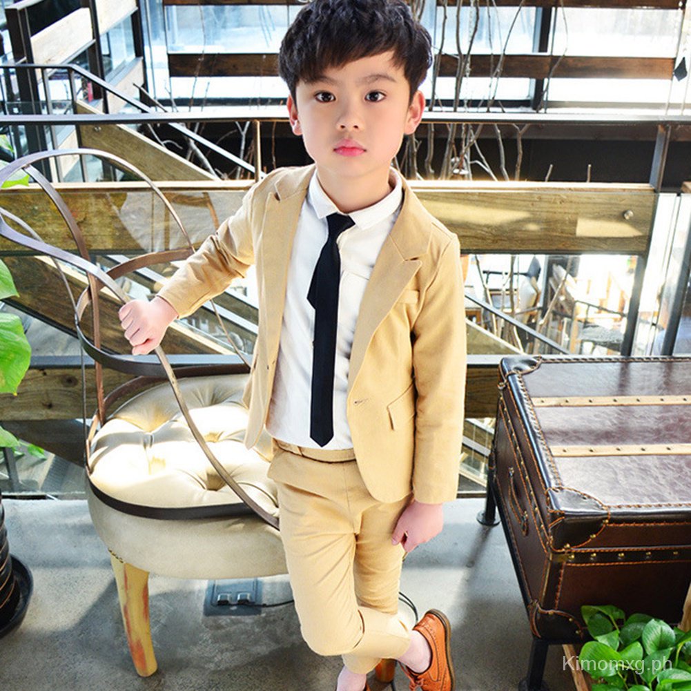 lontakids 4Pcs Kids Boys Formal Wear (Jacket+Pants+Shirt+Tie