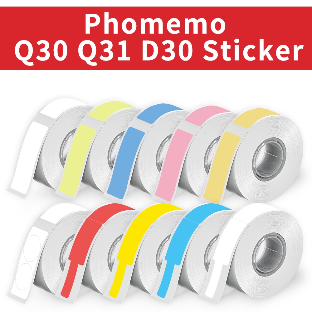 1 Roll Phomemo Q30 D30 Label Maker Tape Name Sticker Waterproof Anti ...