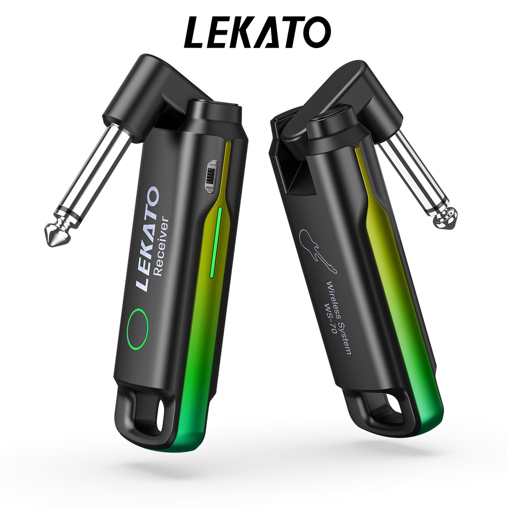 LEKATO WS70 UHF Wireless Guitar System Transmitter Receiver