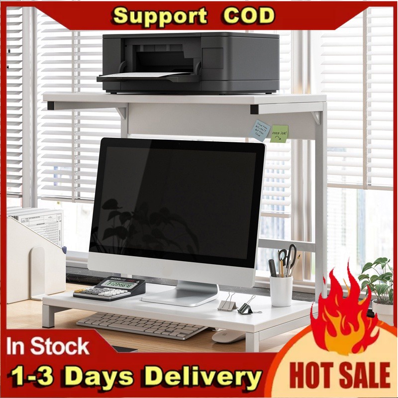 【Ready Stock】Ergonomic Wooden 2 Layer Computer Monitor Riser Rack ...