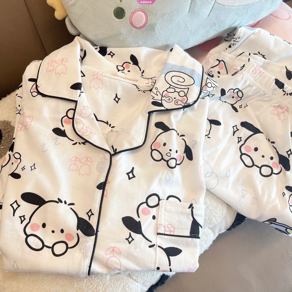 Cartoon Pajama Women Pochacco PomPomPurin Lotso Sleepwear Adult Short ...