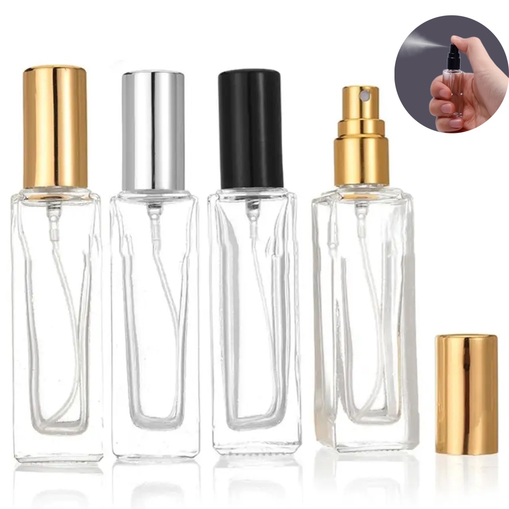 10ML Mini Perfume Spray Bottles/Square Glass Shell Spray Atomizer