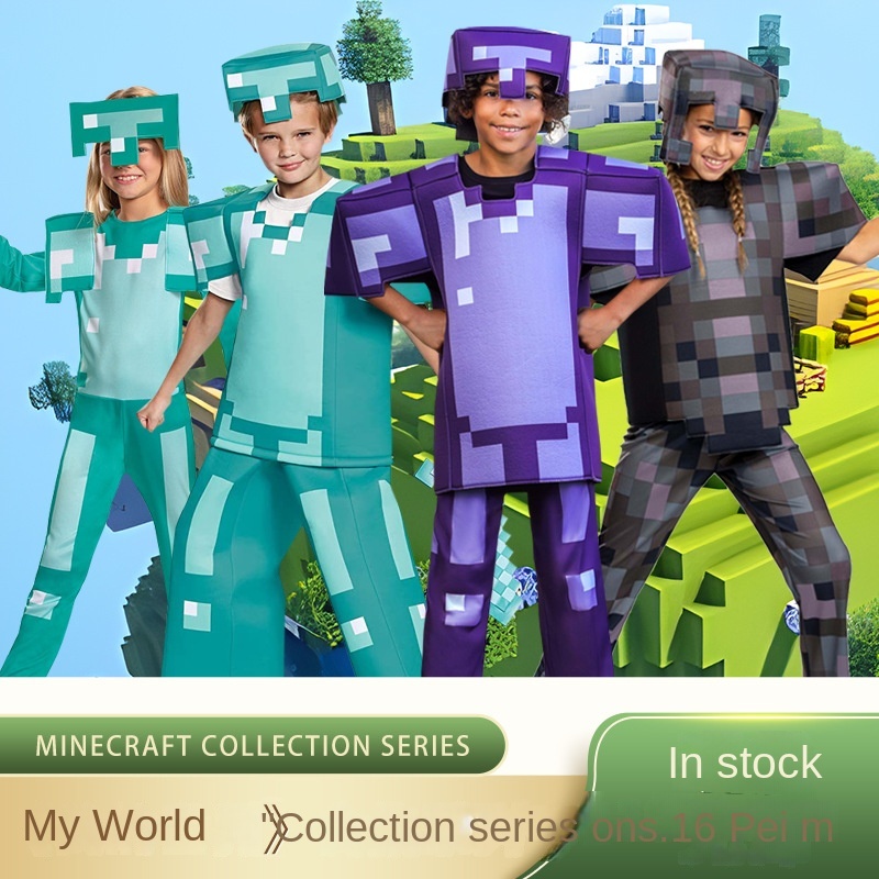 2023 New Style Halloween minecraft COS Armor Full Set Costume 3 to 15