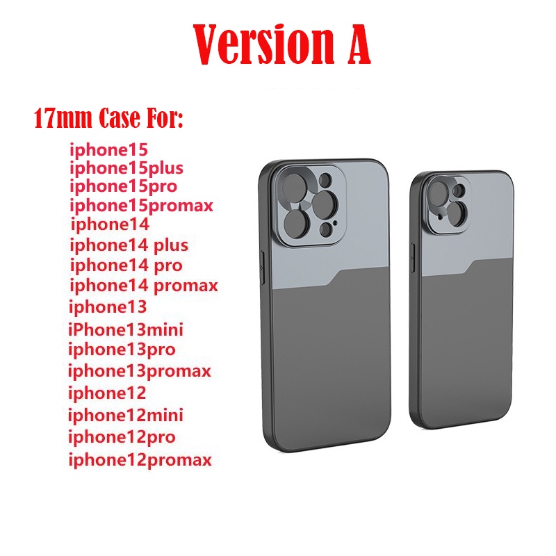 17MM Thread Filter Phone Case for IPhone 15 14 13 12 Pro Max Mini Plus ...