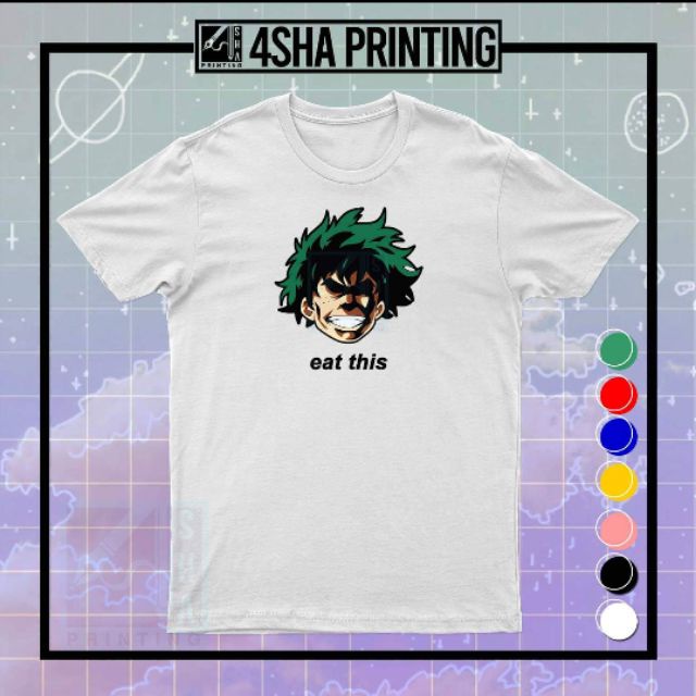 ♞MHA EAT THIS DEKU MIDORIYA ANIMR TSHIRT AESTHETIC COSPLAY | Shopee