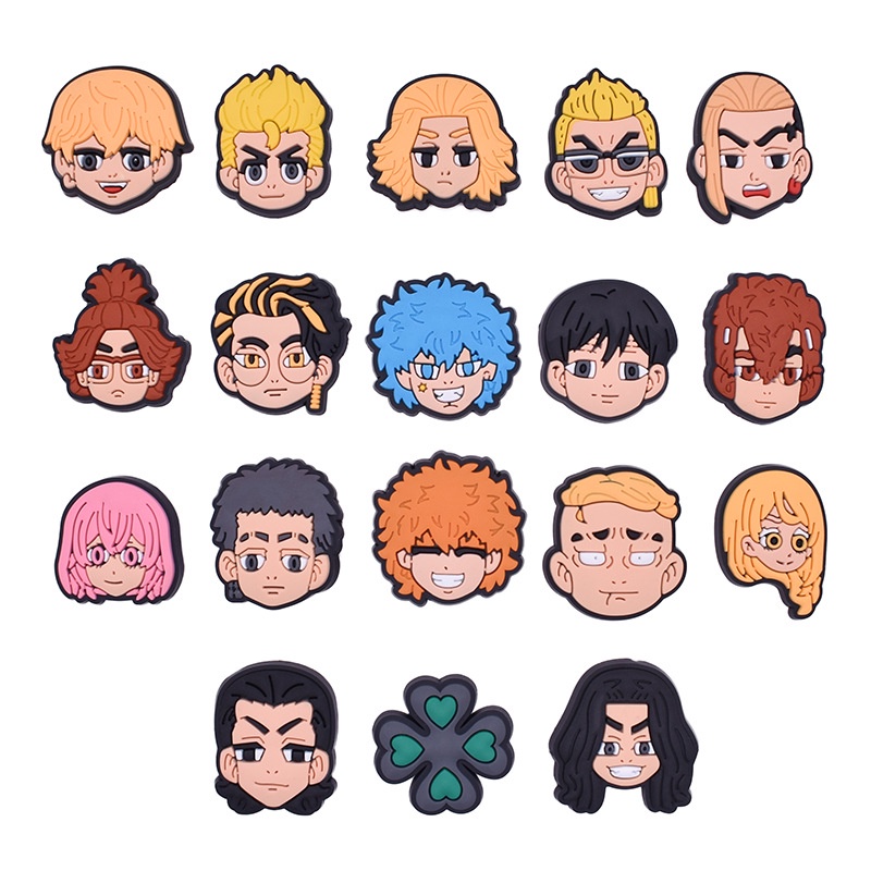 Jibbitz Anime Clover Jibbits for croc Anime Character Shoe Charms Pin