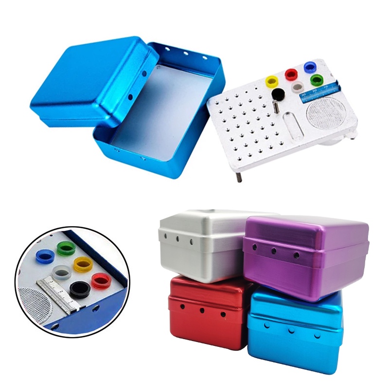 35 Holes Dental Disinfection Box High Speed Burs Sterilization Box ...