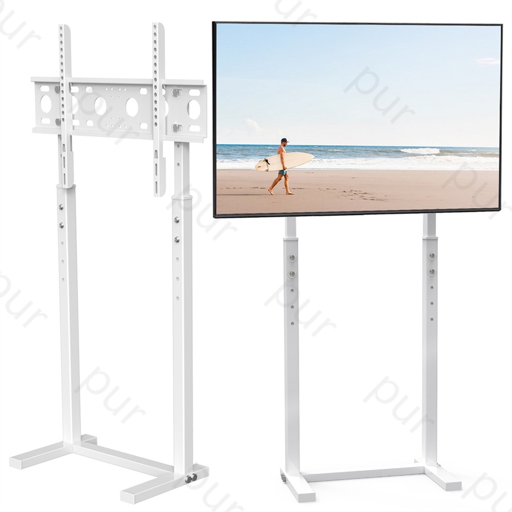 TV Stand Floor Standing for 32-65 Inch Universal White Hidden Removable ...
