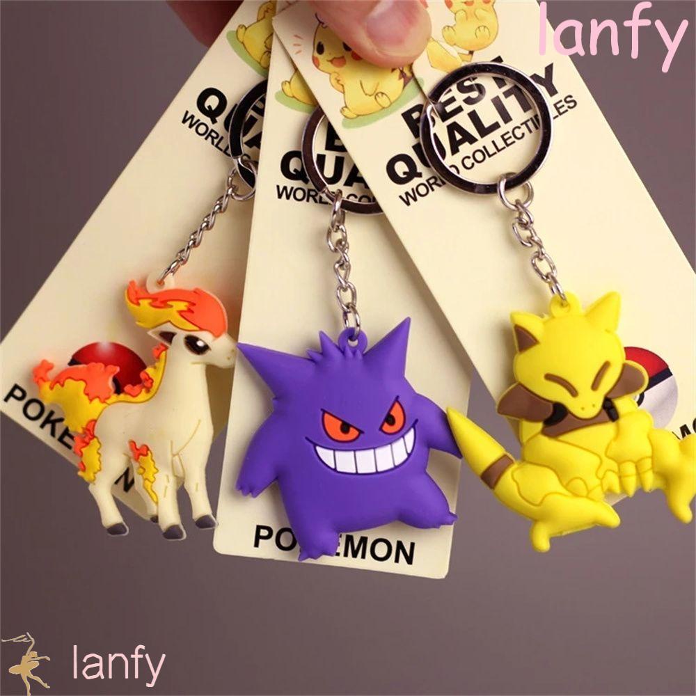 LANFY Birthday Gifts Anime Key Rings PVC Backpack Pendant Pokemon Key ...