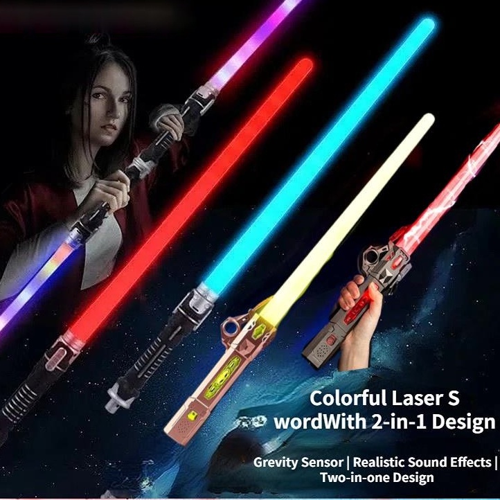 Star Wars Lightsaber Sound Effect Flash Stick Laser Double Sword Toy ...