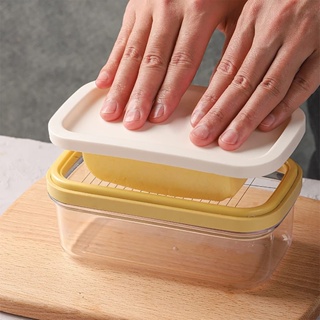 Butter Slicer Cutter Stainless Steel Butter Dish Container With Lid  Refrigerator Suitable Easy Cutting Of Two 7oz Butter Sticks